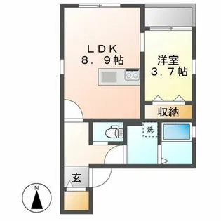 MS西志賀【103号室】の間取り
