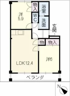 エクセルサンパレス【3階】の間取り