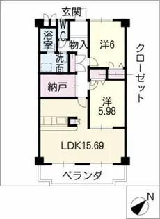 アルカディア【4階】の間取り