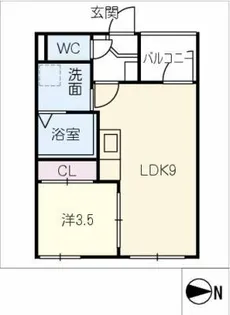 ル・シェール南名古屋【2階】の間取り