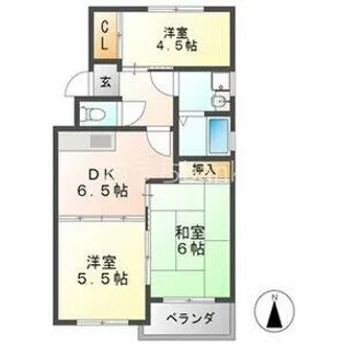 プリムローズマキ B【4階】の間取り