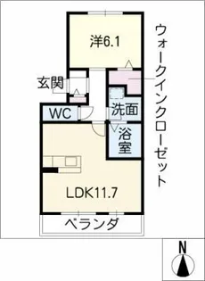 スプリングウッド【3階】の間取り