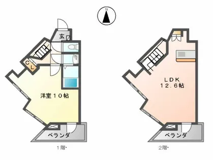 リエス東別院【1105号室】の間取り