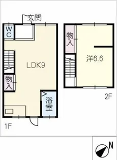 愛知県名古屋市南区鳴尾1丁目【タウンハウス】の間取り