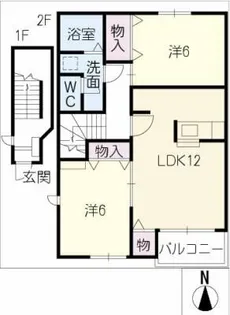 クァイエットメゾン天王【2階】の間取り