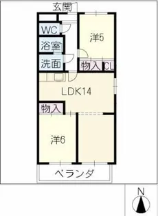 メゾン・ド・アーカンシェール【4階】の間取り