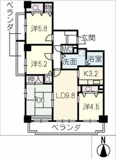 サーラシティ井原 702号室【7階】の間取り