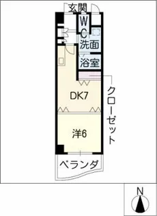 名駅・ドットマンション【3階】の間取り