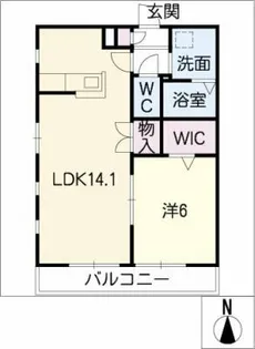 メゾン エスポワール【1階】の間取り