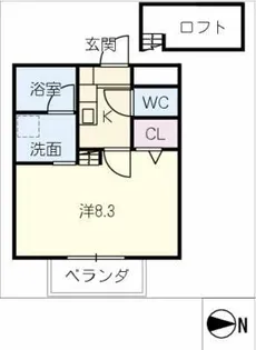 ハートヒルズ西大友【2階】の間取り