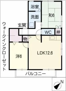 アベニール王塚【1階】の間取り