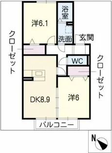 アリエス翔【2階】の間取り