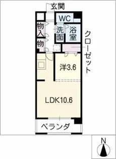 ヴェール香流通り【4階】の間取り