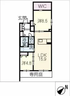 ヴェリタ長湫【1階】の間取り