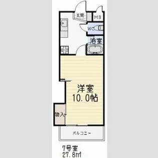 第2アイオーキャッスル【8階】の間取り