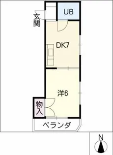 花見ハイツ【1階】の間取り