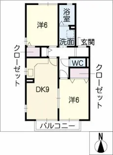 ウィルモア星宮 B棟【2階】の間取り