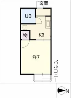 タウニー六社【2階】の間取り