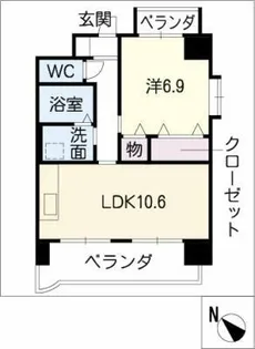 ラコンテ平安【2階】の間取り