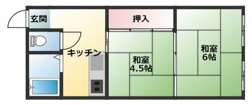 エクセレント老原B棟【2階】の間取り