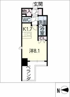 プレサンス錦プレミアム【14階】の間取り