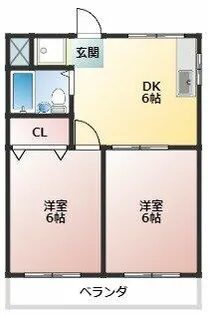 愛知県春日井市高蔵寺町北2丁目【アパート】の間取り
