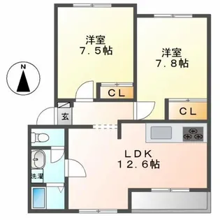 フレグランスYK【2階】の間取り