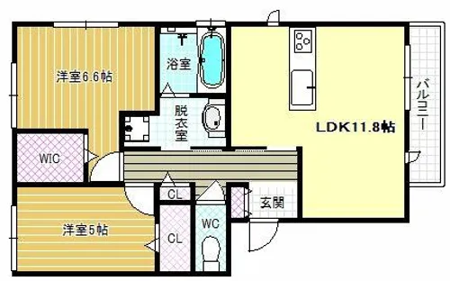 クレール【2階】の間取り