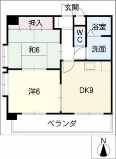 シャトル山田【5階】の間取り