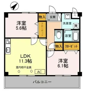 チェリーブロッサム【2階】の間取り