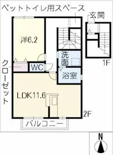 アーバンコート宮崎通EAST【2階】の間取り