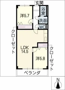 ランドハウス汐路【3階】の間取り