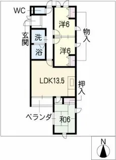 コンフォートヤマト【2階】の間取り