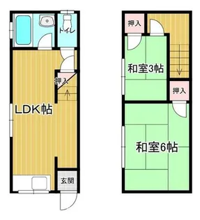 大阪府和泉市箕形町5丁目【テラスハウス】の間取り