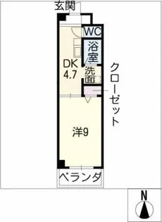 カーサ天神【1階】の間取り