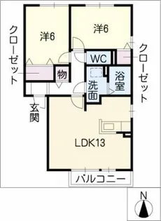 トークヴィレッジⅤB棟【2階】の間取り