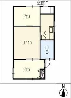 丁子田貸家【1階】の間取り
