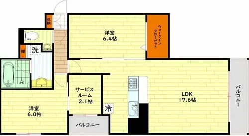 大阪府大阪市旭区大宮1丁目【マンション】の間取り