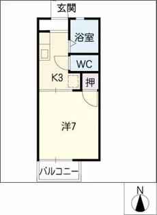ヒルトップK【1階】の間取り