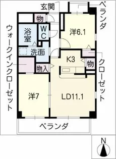 Garden Of Love【1階】の間取り