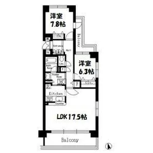 メルヴェイユ徳川【2階】の間取り