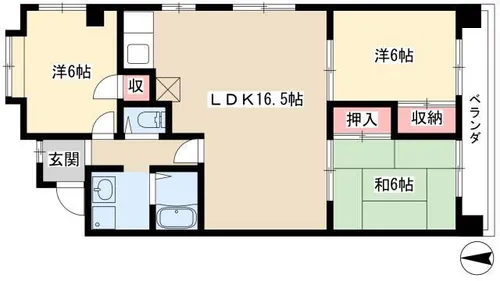 アビタマルフク Ⅱ【3階】の間取り