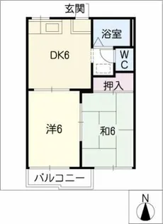ガーデンハウス郷中A・B【1階】の間取り