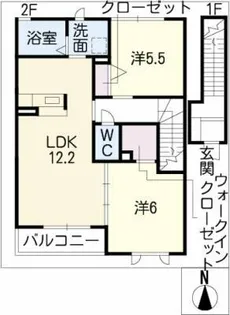 ヴィラーチェ大手【2階】の間取り