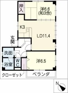 リッチモンド クロス【1階】の間取り