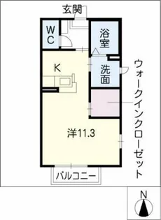 アンジェリーク【1階】の間取り