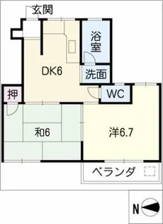 グリーンハイツ【2階】の間取り