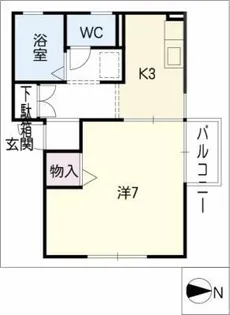 グランデ横前【1階】の間取り