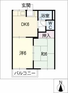 サンリバー林【2階】の間取り