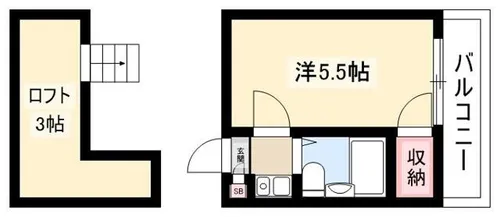 グレースシャインナカムラ【203号室】の間取り